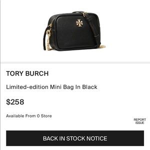 Tory Burch Limited-Edition Mini Bag Black NWT